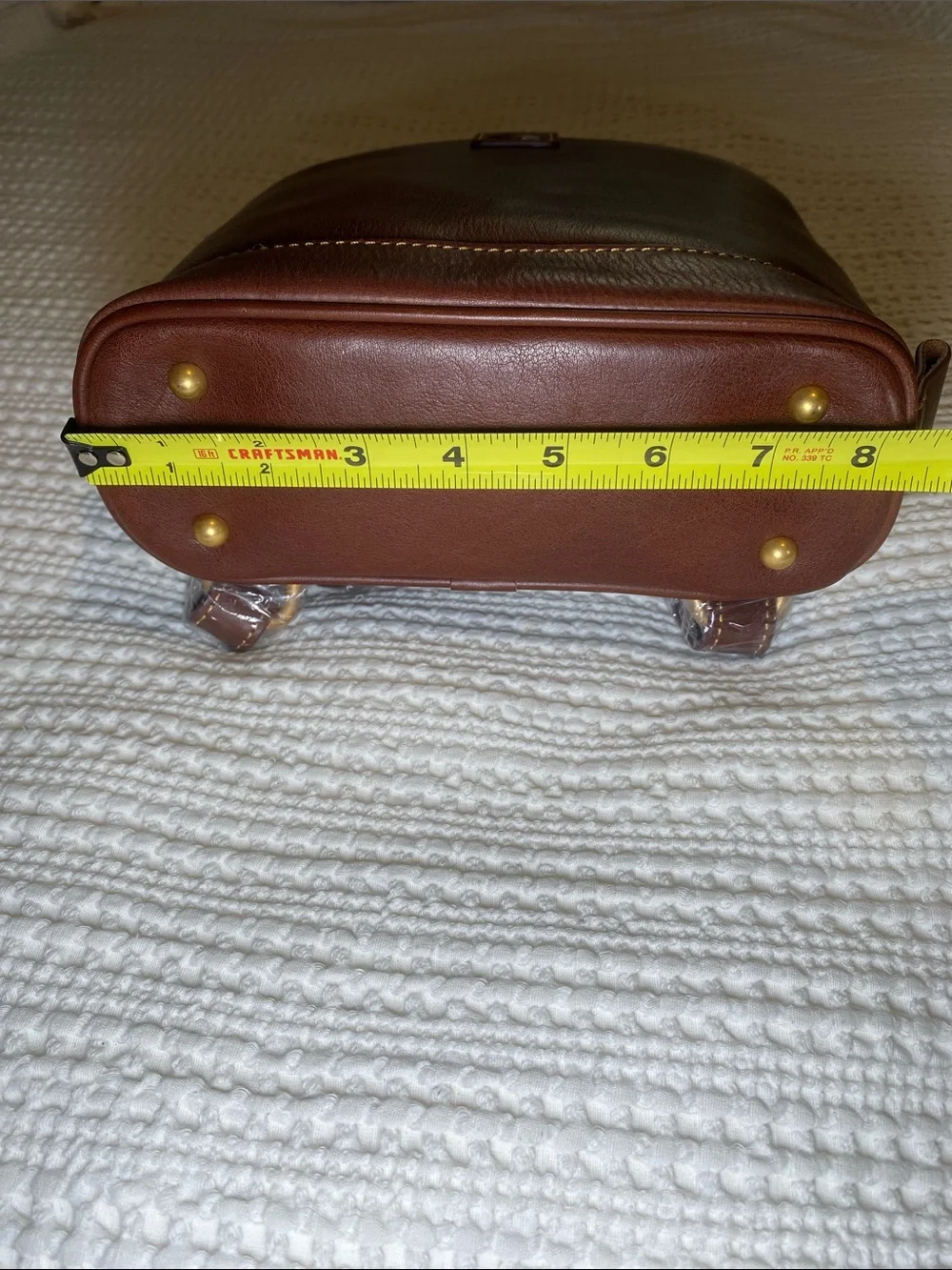 NWT Dooney & Bourke Chestnut Brown Leather small Zip Pod Backpack 🐻 - Picture 5 of 14